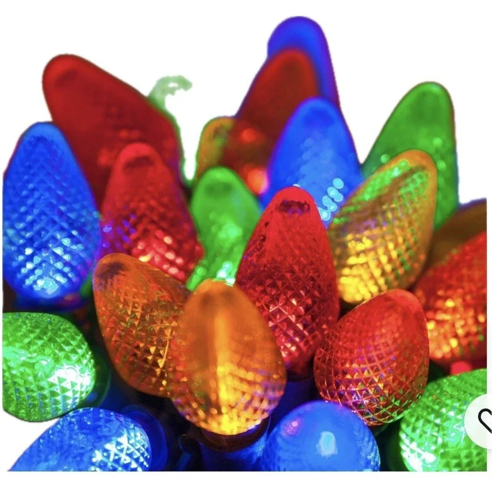 Philips/Holiday 25 Faceted C9 String Lights LED Multi Christmas Indoor/Outdoor‎
